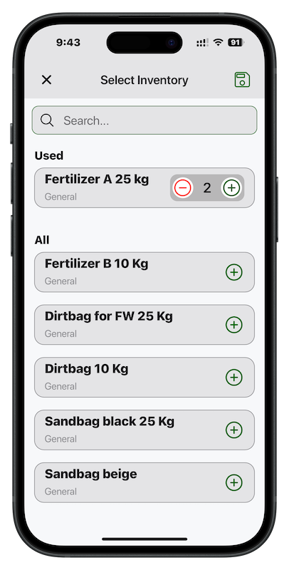 Golf Manager App Tasks